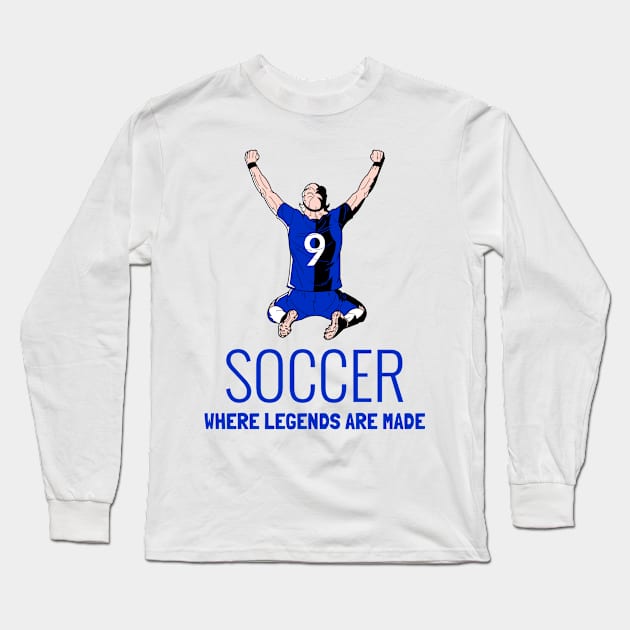 Soccer Long Sleeve T-Shirt by RZG